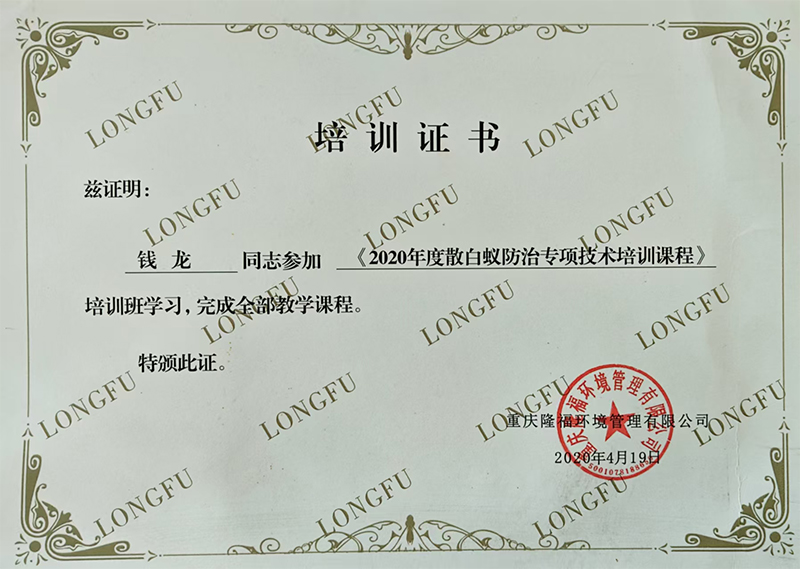 培训证书